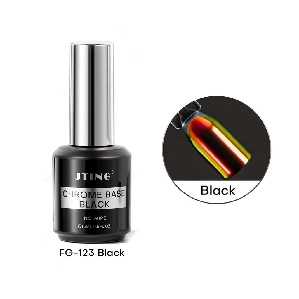 JTING 15ml Black/White One Step Gel Mirror Effect Nail Art Chrome Base Gel OEM/ODM Wholesale Custom Private Label Gel Polish