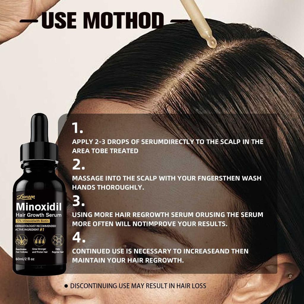 L'essence épaississante pour cheveux favorise la force des cheveux pour hommes et femmes, liquide nourrissant anti-chute et croissance des cheveux 60 ml