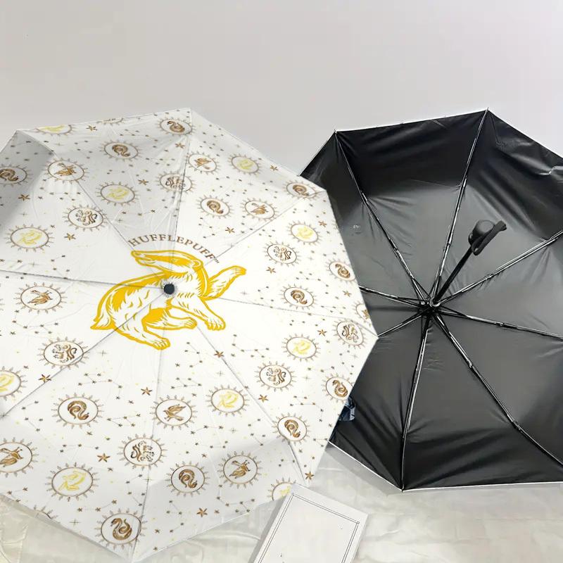 1PC Warner Hufflepuff Badger Umbrella-8-Rib Reinforced, Automatic Open, Lightweight-A98
