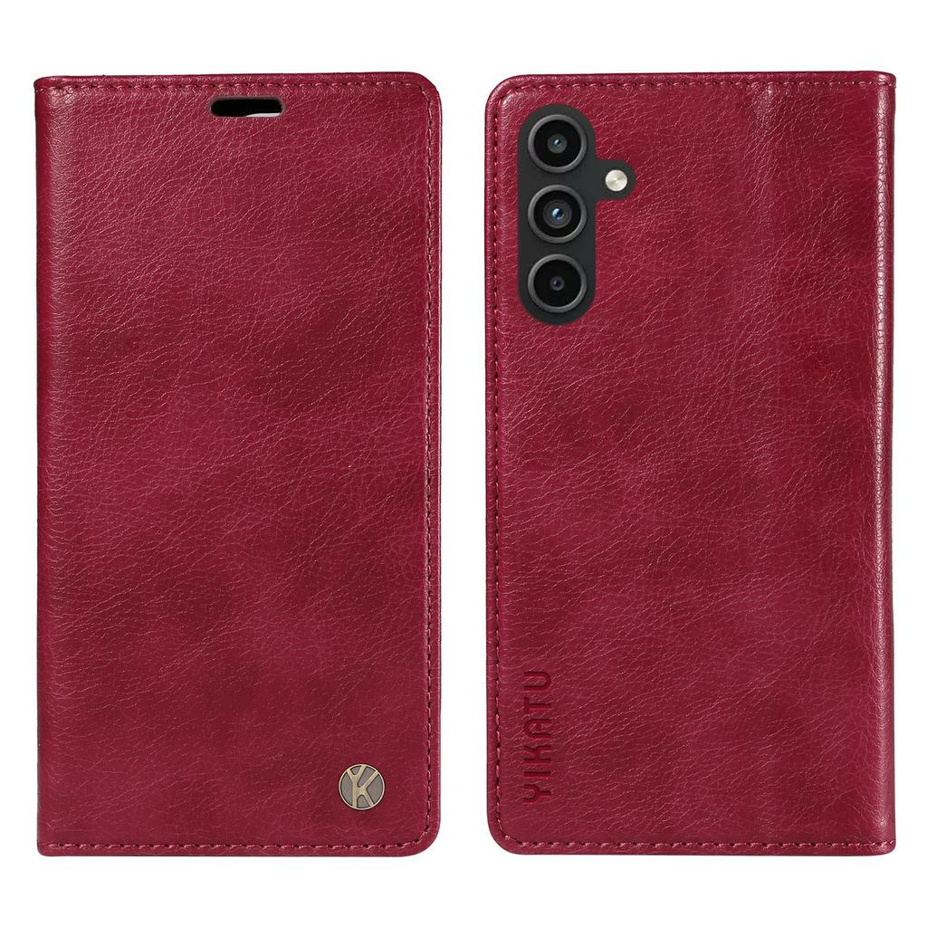 YIKATU YK-006 For Samsung Galaxy A15 4G/5G Case Anti-scratch Wallet Leather Phone Cover