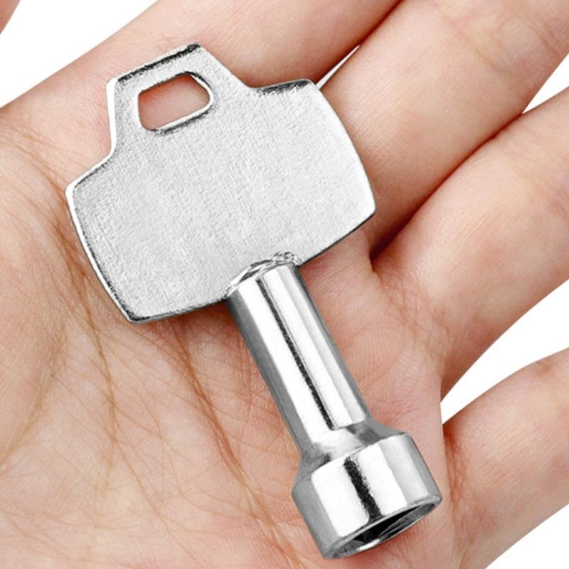 Multifunctional Utility Key Plumbers Tool Key, Triangles Cabinet Spanner Key Socket Key for Metro Train Elevator Door