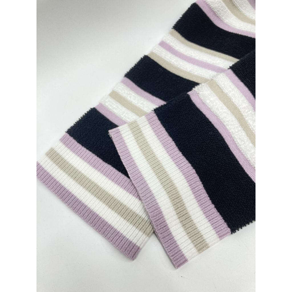 FENDI FZC828 Pile Multi-Border Knit Cardigan tops 38 multicolorUsed