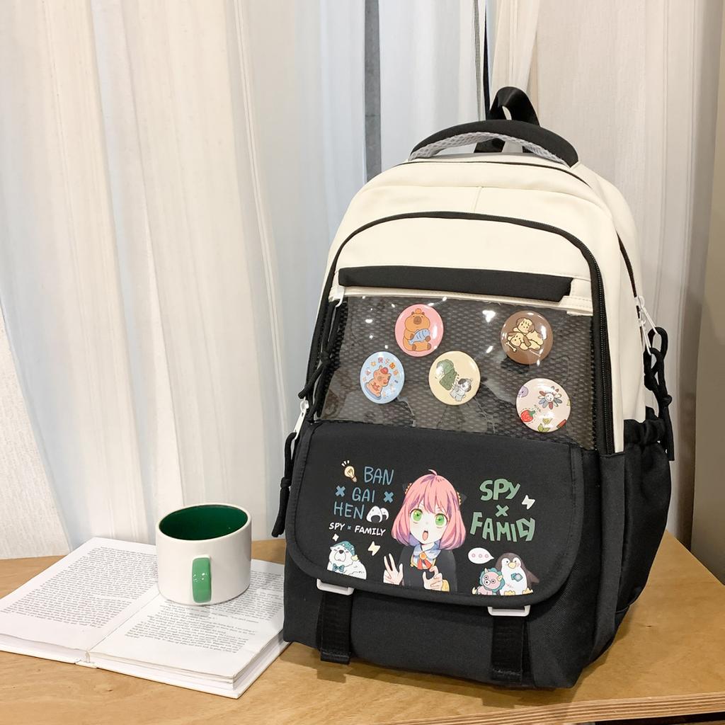 Schoolbag Korean students schoolbag large capacity boys and girls junior high school high school spine care burden reduction computer backpack 