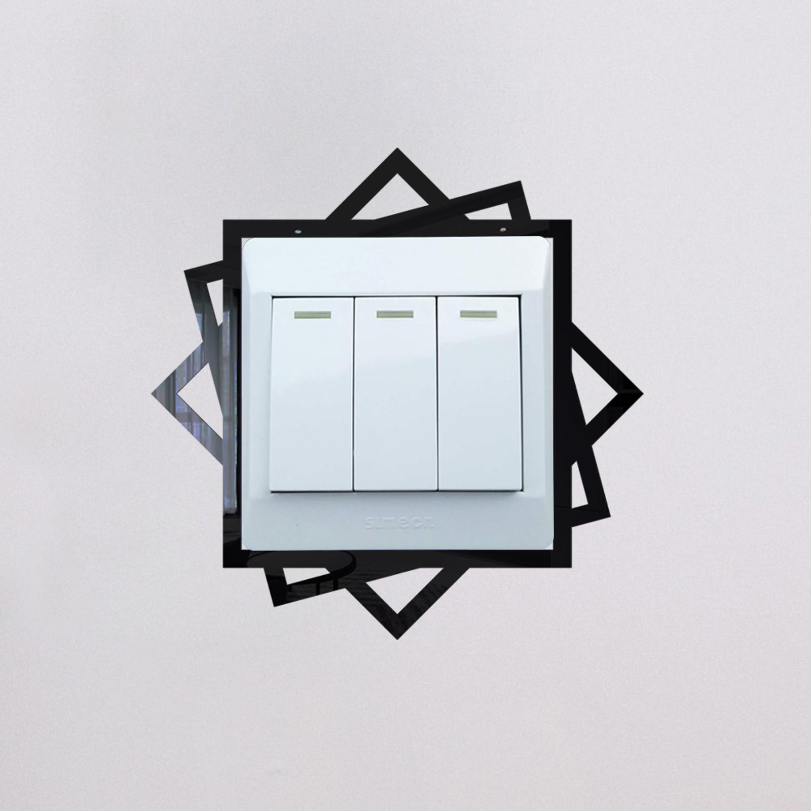 

Рамки для фотографий в стиле зеркала на стене с наклейками для домашнего декора для магазина One Size чёрный