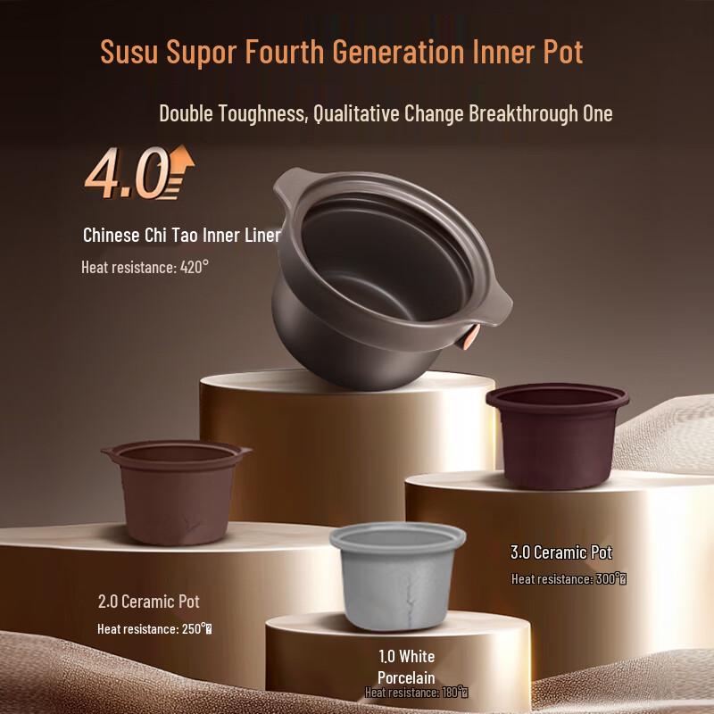 SUPOR 5L Multi-Function Ceramic Electric Stew Pot CN Plug (adapter Included)