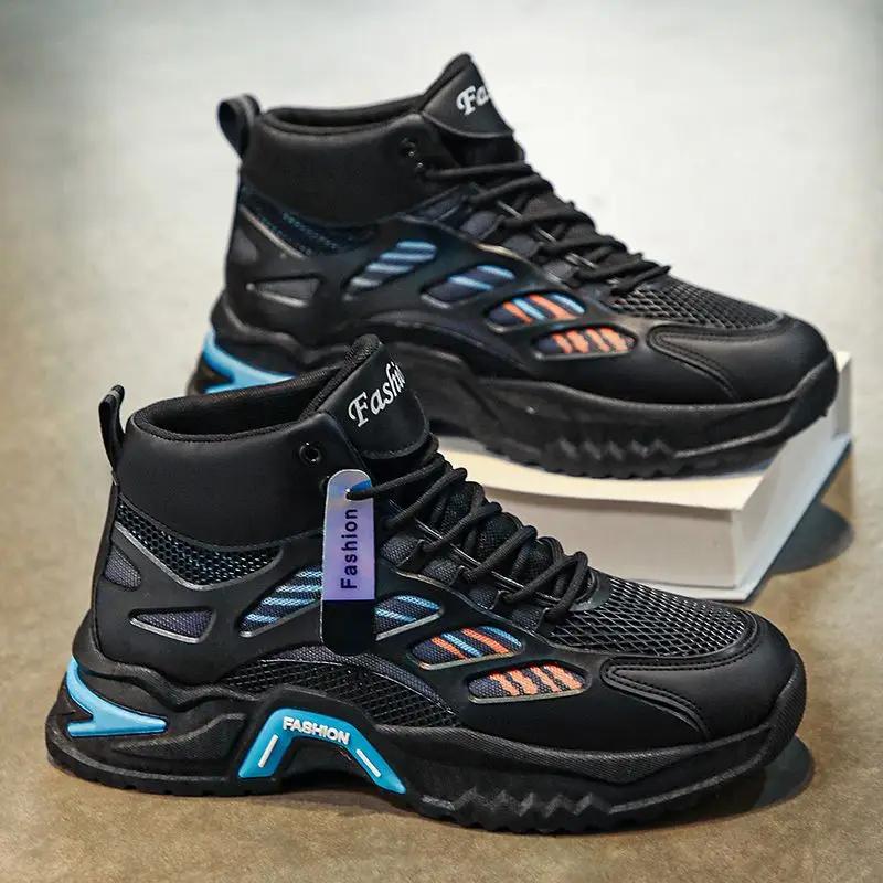 Cushioned Insole Man Casual Sneaker High-Top Stylish Gym Wide Cheap Liquidation Lightweight On Sale Unisex Sports Shoes for Men