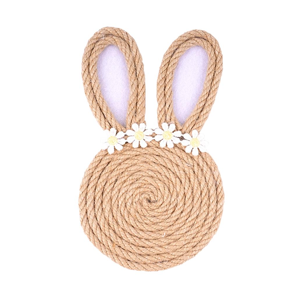 Easter Bunny Rope Craft Holiday Party Table Decoration Heat Insulation Mat