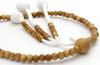 Soka Gakkai Buddhist Prayer Beads, Natural Boxwood with Cotton Tassels, Made in Kyoto, SGI, Women's, Boxwood