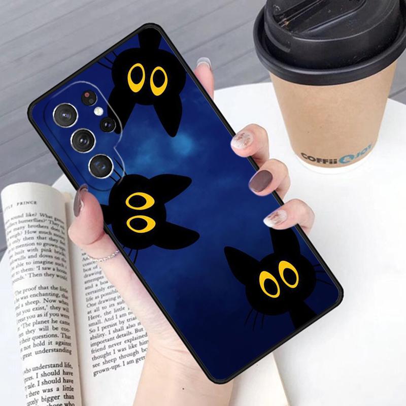 Black Cat phone case Cover For Samsung Galaxy S24 S25 Ultra S21 S22 Ultra S10E Note 10 Plus Note 20 FE S23