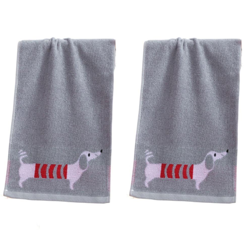 2Pcs Thickened Cotton Face Towel Luxury Children Hand Towel Shower Towel Bathroom