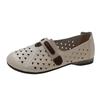 2025 new spring and summer large size retro ethnic wind cave soft sole women's shoes comfortable and versatile hollow women's sandals