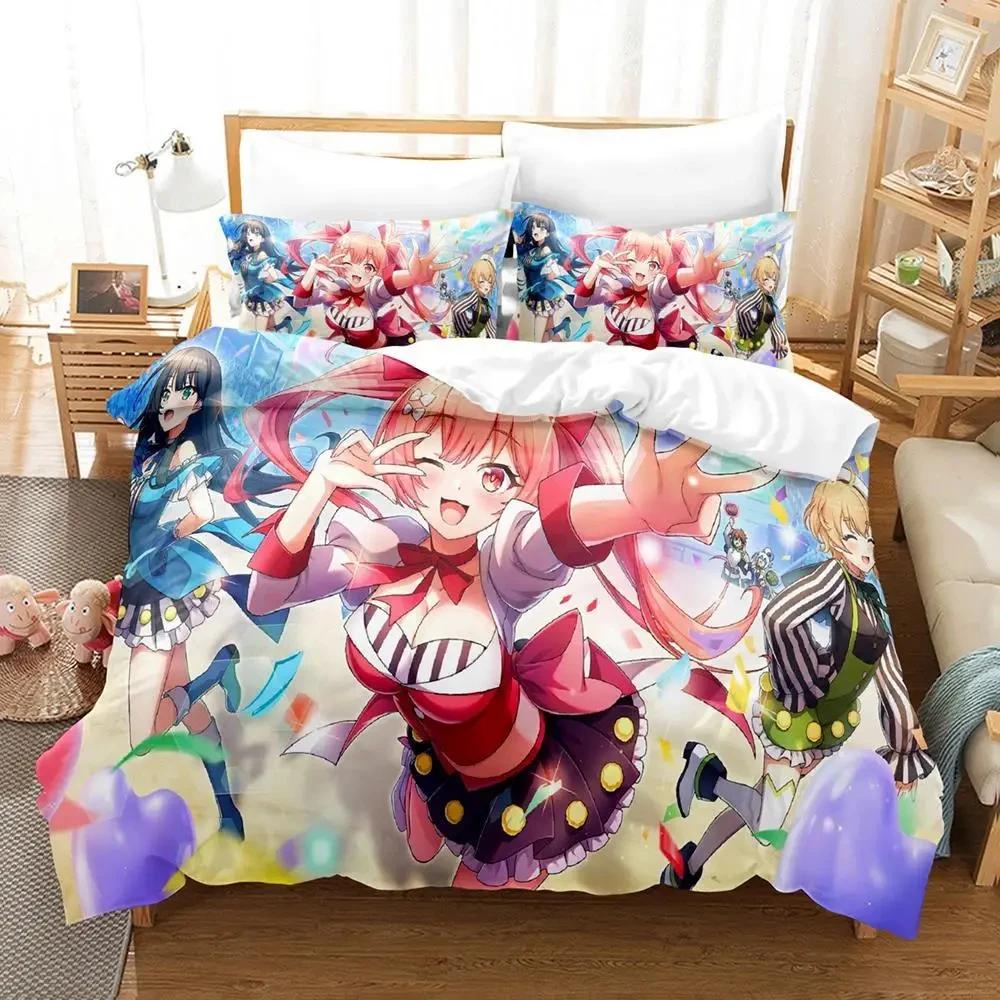 KonoSuba 3D Kawaii Cartoon Anime Duvet Cover Set for Adults Boys Bedroom 2 Person 3 Piece Bedding Set  Duvet Cover Bed Set