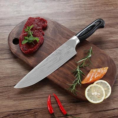 8 inç Ahşap Saplı Paslanmaz çelik Mutfak Bıçağı Meyve Bıçağı Şef Bıçağı Sashimi Bıçağı