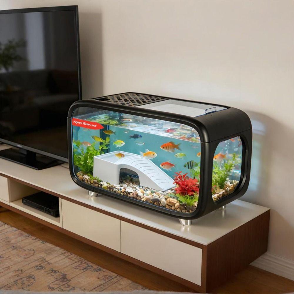 Transparent Aquarium Kit Compact Desktop Aquarium Multifunctional Ecological Cycle System  Desktop