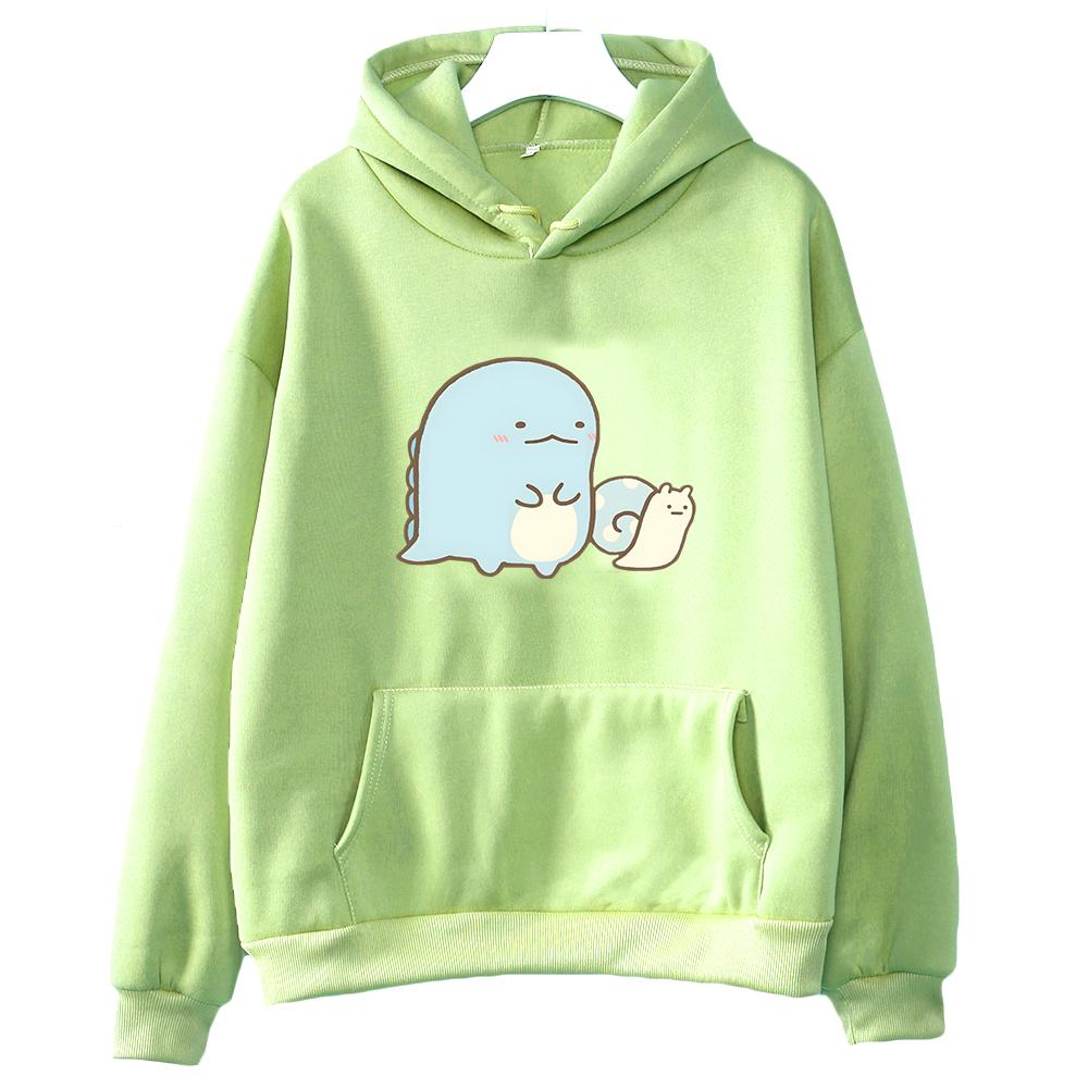 Cartoon Dinasour Graphic Hoodie Kawaii Sumikko Gurashi Sweatshirts for Girls Graphic Long Sleeve Casual Pullovers Women/Men Tops
