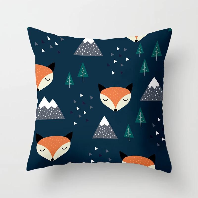 Home Decor Cartoon Fuchs Tier Kissenbezug Kissen Sofa Dekoration