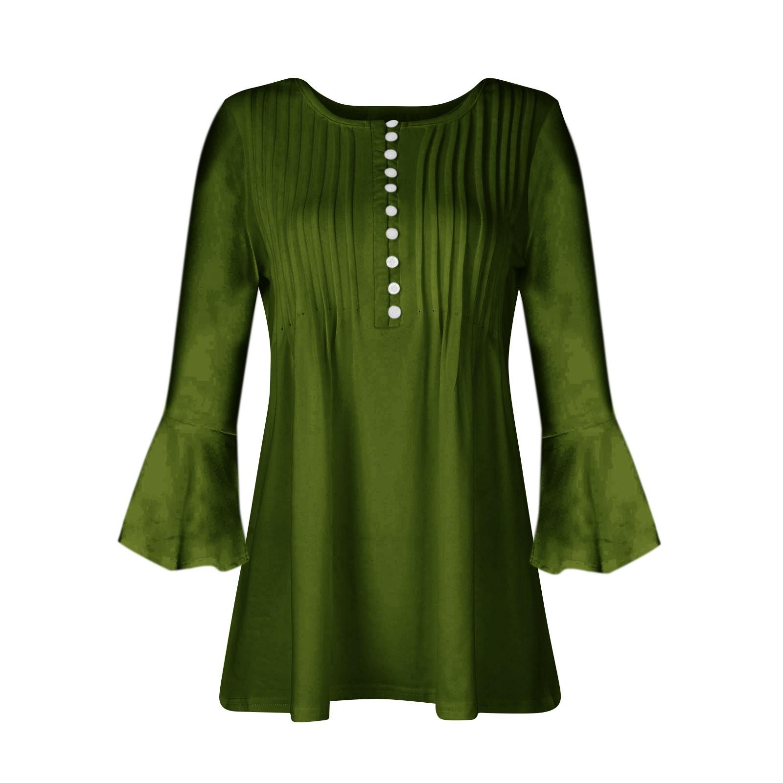 (Острая курица)Женские рубашки с рукавами 3/4 лепестка — фото 4