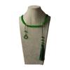 Retro Ethnic Style Necklace Chinese Style Beaded Tassel Choker Natural Stone Prayer Necklaces Women Cheongsam Necklace Jewelry