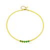 18K Goldplattiertes Grünes Herz Fischgrät-Halskette, Zarter Smaragd-Herz-Choker für Damen, Trendiger Schmuck