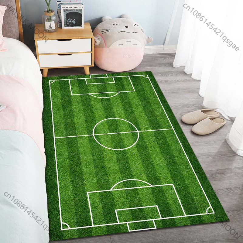 

1PC Soccer Field Top View Carpet for Living Room Bedroom Sofa Home Decor Rus Non-slip Floor Mat Luxury Gift Multiple Sizes 40cm x 60cm