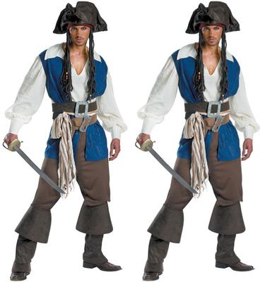 Kostým piráta pro dospělé Kostýmy piráta z Karibiku Pánské oblečení na halloweenskou párty Role hrát Efektní cosplay 7 sad kostýmů Párty oblečení
