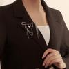 Metal Lapel Pin Five Pointed Star Tassel Brooch Vintage Star Brooch  Cloth Accessories