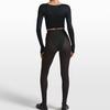 Nike X Skims Knit Stretch Long Sleeve Wrap Lightweight V Neck Cropped T Shirt Women tops LSLSL10088W-OBD