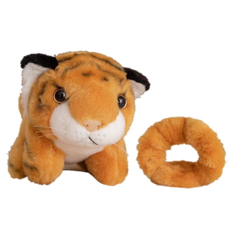 Cartoon Animal Tiger Leopard Bracelet Standing Shoulder Doll Plush Toy Panda Elephant Doll Girl Doll