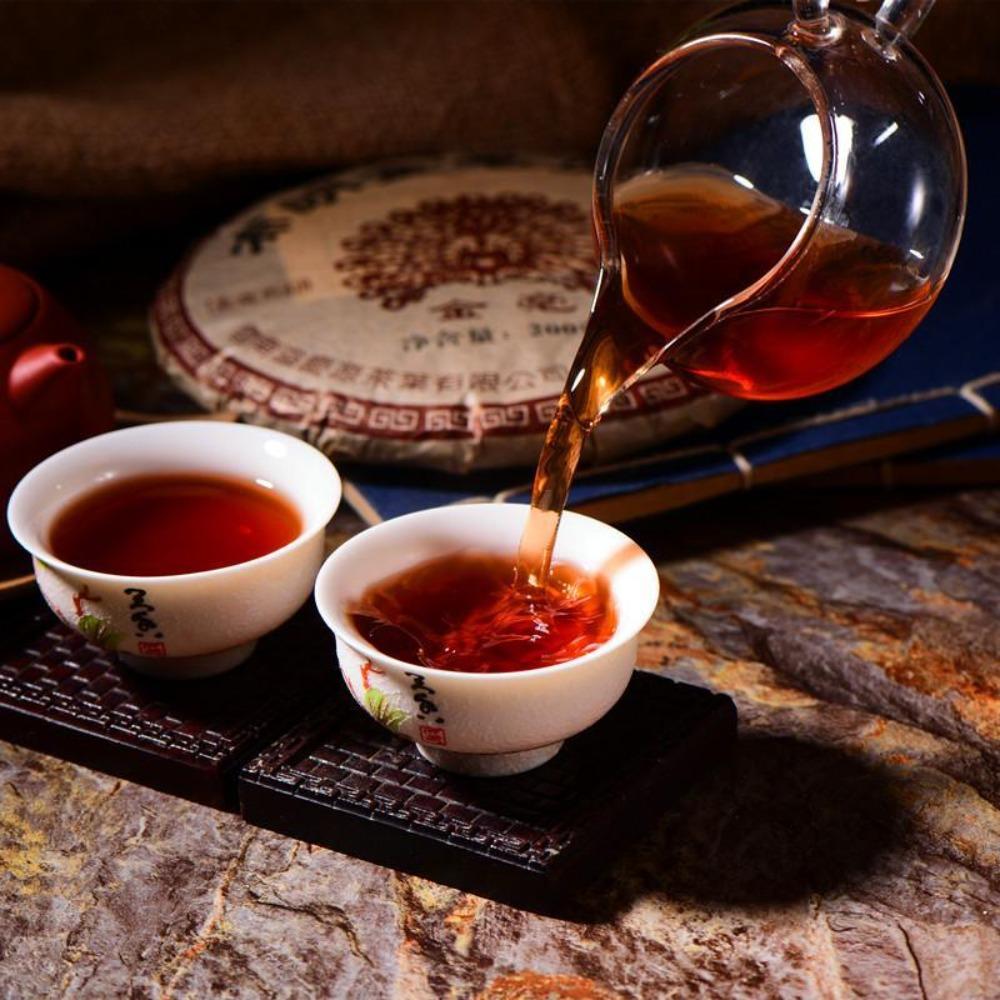 Yunnan Pu'er Tea 200g Ripe Tea Cake Jinmao Gong Cha Old Tree Fermented English: Yunnan Pu'er 200g Ripe Tea Cake Jinmao Gong Old Tree Fermented