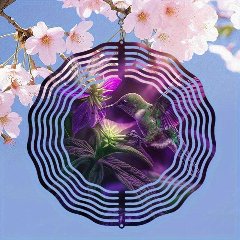 10 Inch Hanging Wind Spinner with 360 Degree Hook for Balcony Garden Decor Spring Summer Outdoor Decoration