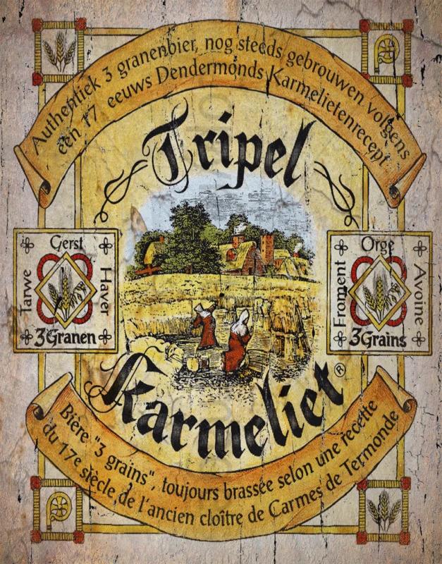 Tripel Karmeliet BEER PUB BAR METAL TIN SIGN POSTER WALL PLAQUE 20x30cm（7.8x11.8inch）