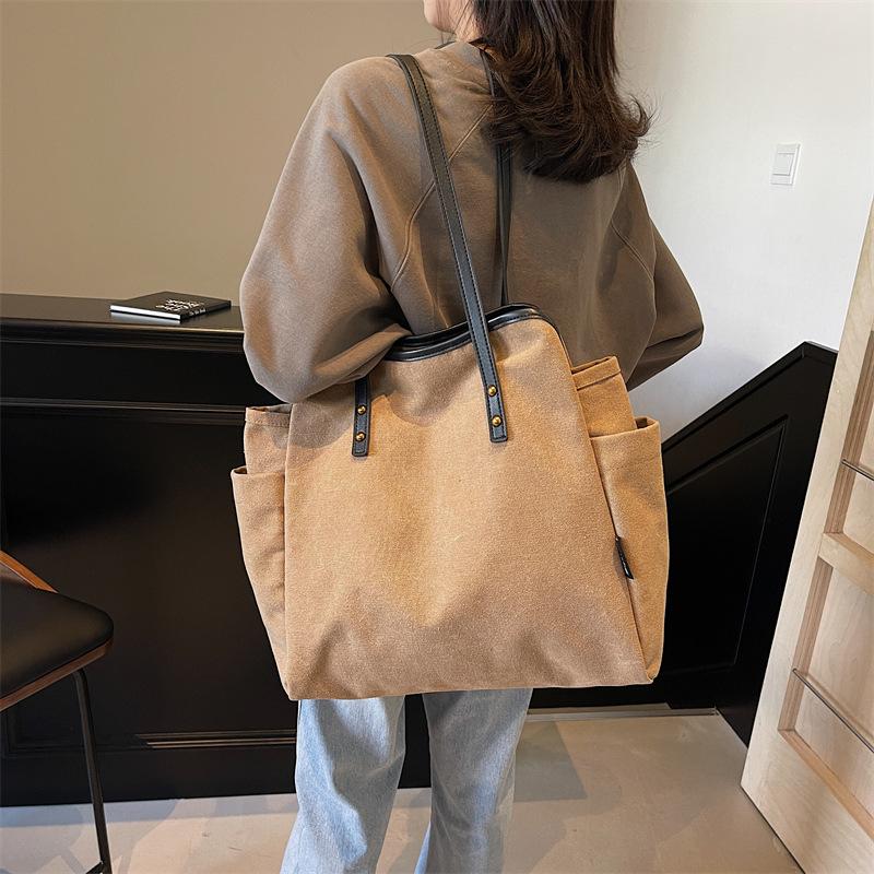 Popular winter new fashion simple handbag casual fashion shoulder bag casual large capacity tote bag women's bag