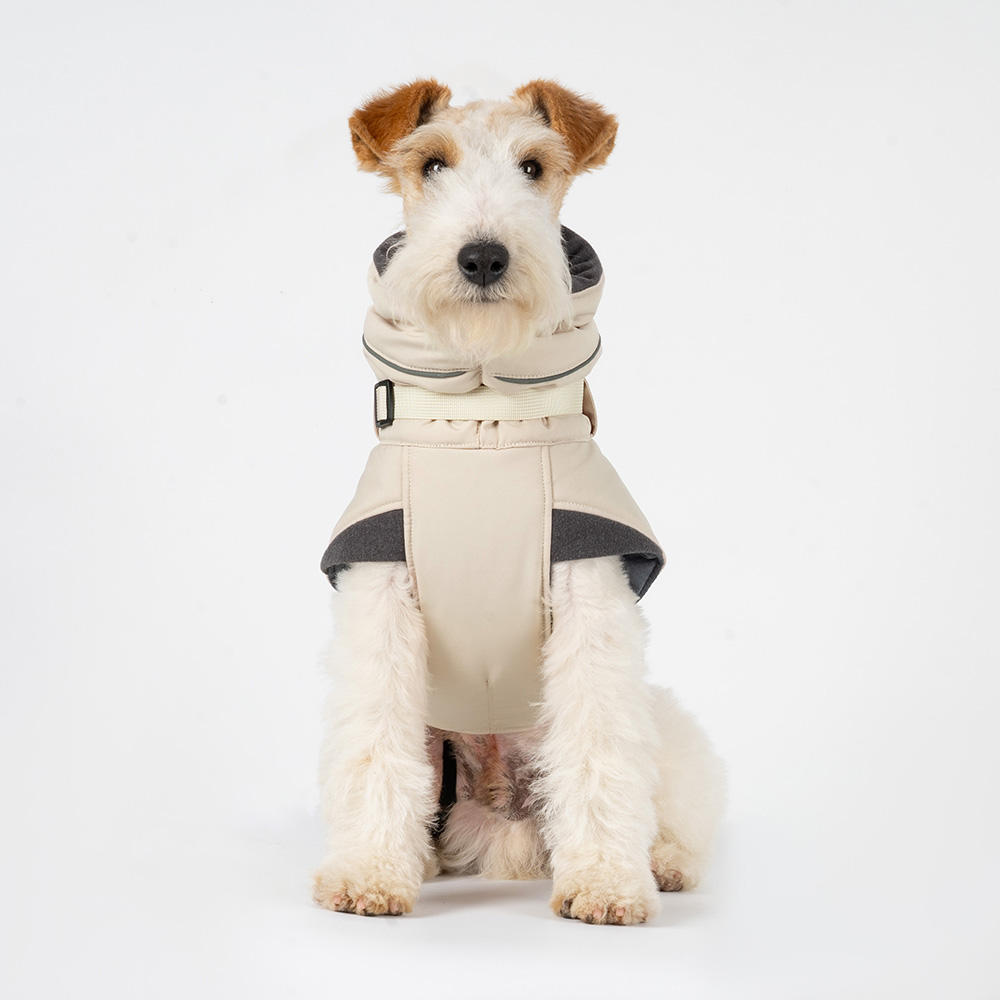 Customized Luxury Winter Coat for Dogs Waterproof Polyester Modern Solid Decorative Breathable Fur Collar Reflective Feature
