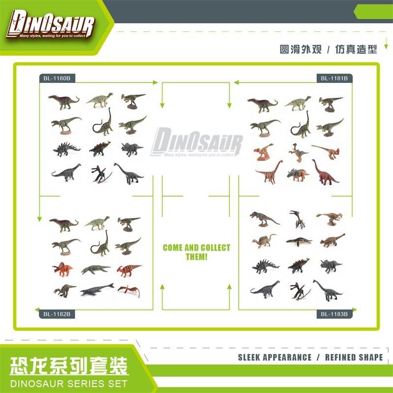 Jurassic Dinosaurier Modell Set von 12 Realistischen PVC Figuren Enthält T-Rex Triceratops Und Stegosaurus