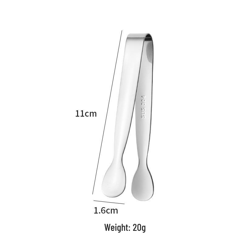 304 Stainless Steel Ice and Snack Tongs for Home Use