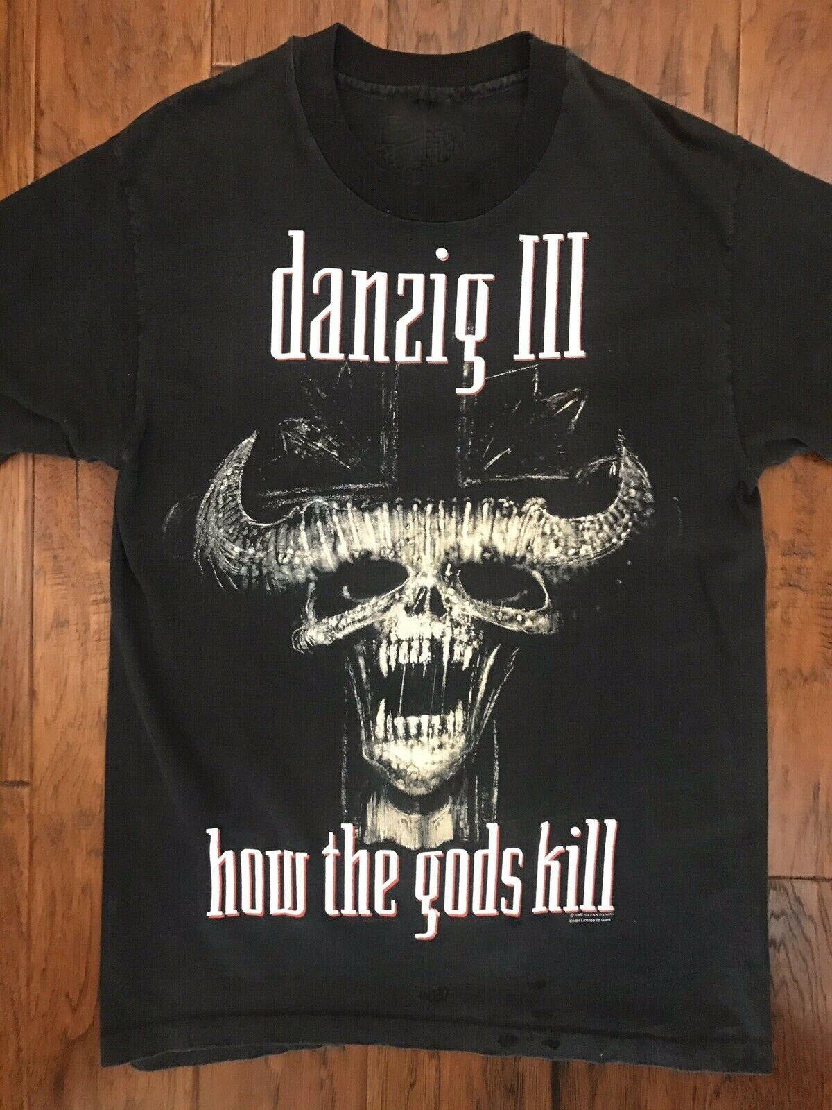 Danzig III How The Gods Kill Vintage Cotton Black All Size Unisex Shirt TU149 S