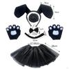 Dog Ears Headband And Long Tail Animal Bow Tie Nose Gifts Costume Accessories Set