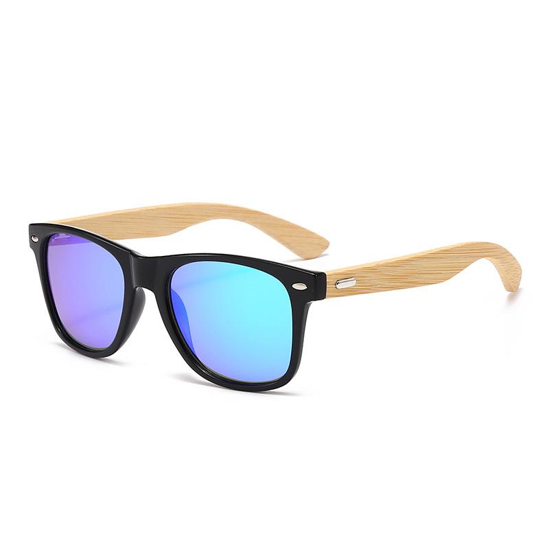 Ochelari de Soare Polarizați Ochelari de Soare Personalizați cu Brațe din Bambus Ochelari de Soare Retro pentru Bărbați și Femei