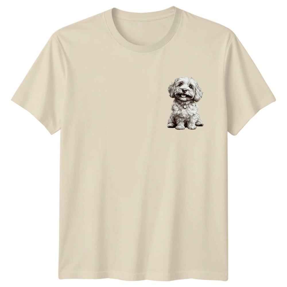 Happy Fluffy Dog Animals Dogs Unisexs TShirt Unisexs Tee Graphic Unisex Top