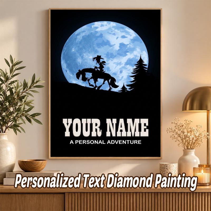 Lucky Luke Custom Name Text 5D Diamond Painting Kit DIY Full Drill Diamond Art Decoration