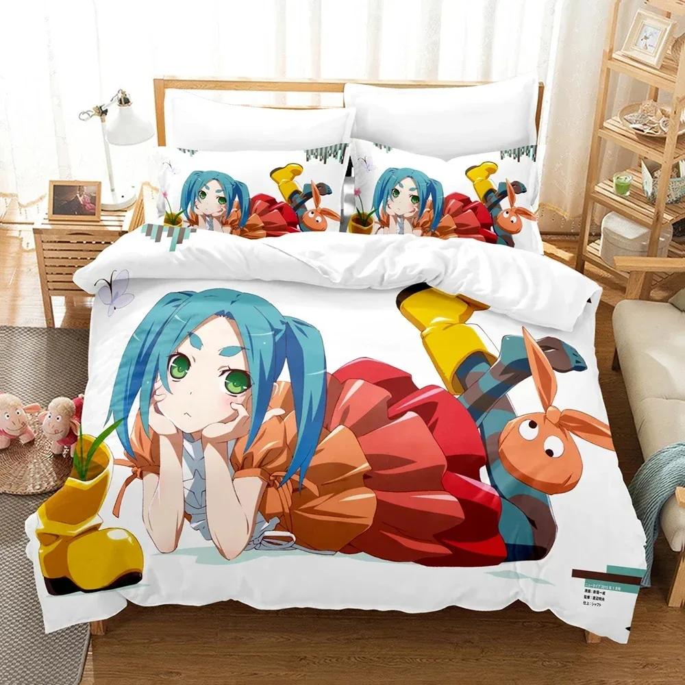 New 3D Print Monogatari Series Bedding Set Anime Araragi Koyomi Duvet Cover Double Twin Full Queen King Adult Kids Quilt Cover
