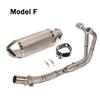 For Kawasaki Ninja 400 250 2017 2018 2019 Motorcycle Full Exhaust System Header Link Tube Slip On 370mm DB Killer Muffler Pipe