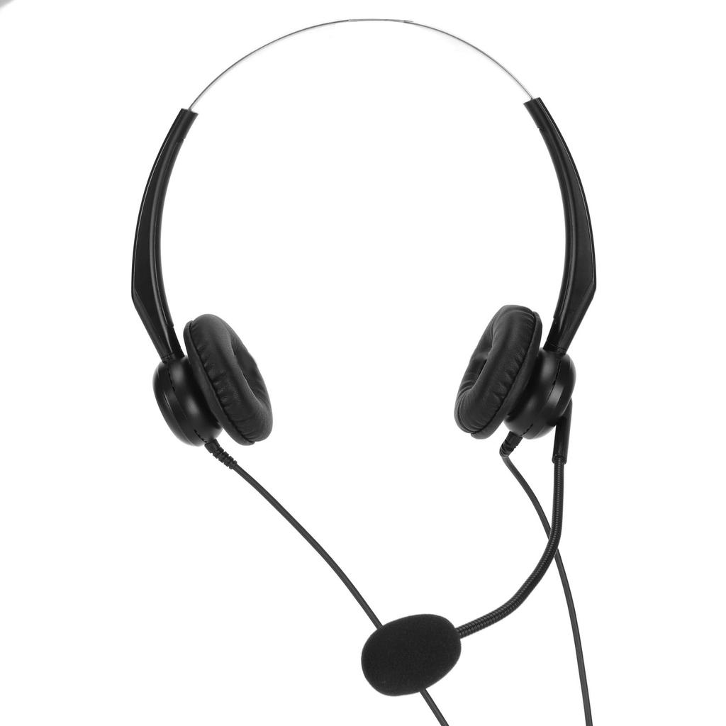 Kabelgebundenes Business-Headset mit Geräuschunterdrückung, binauraler Telefon-Kopfhörer mit Mikrofon für Büro-Callcenter