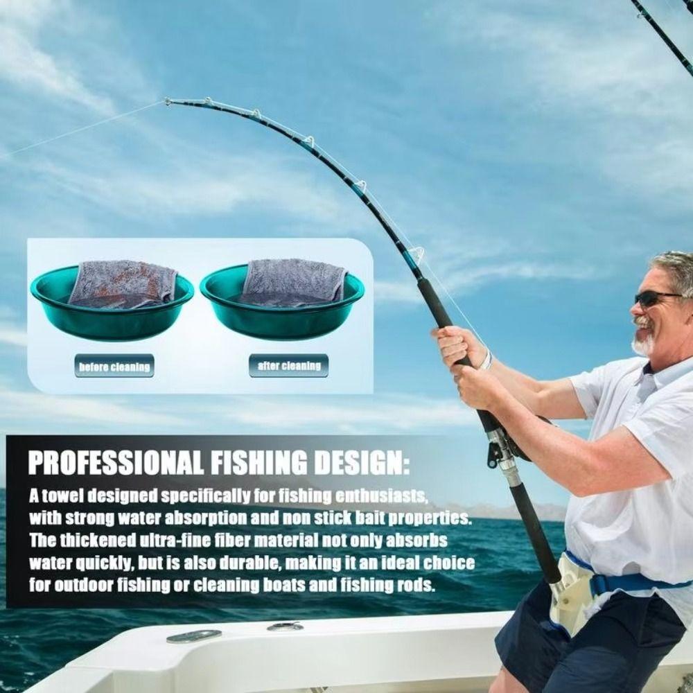 Absorbent Luya Fishing Towel Non Stick Catch Fish Towel Durable Outdoor Hand Wipe Towel