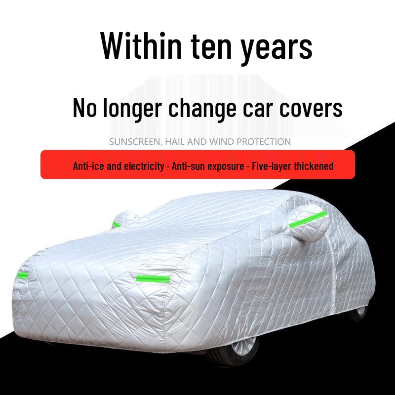 Verdickte Winter-Baumwoll-Autoschutzhülle: Schutz vor Wärme, Kälte, Regen & Schnee, Universelle Passform