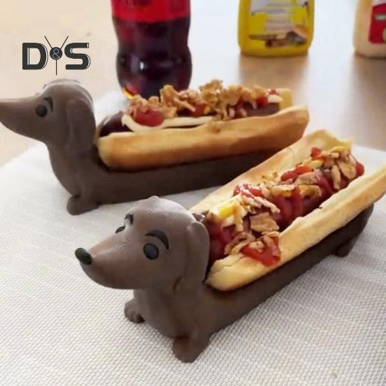 Bandeja para Dachshund em forma de cachorrinho fofo Cachorro-quente Sushi Prato de servir Lanche Prato de servir Comida cozida Prato Presentes para amantes de Dachshund