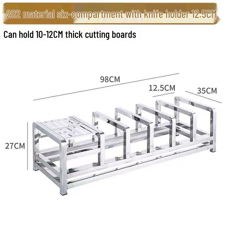 GOWKE Stainless Steel Commercial Chopping Board Rack