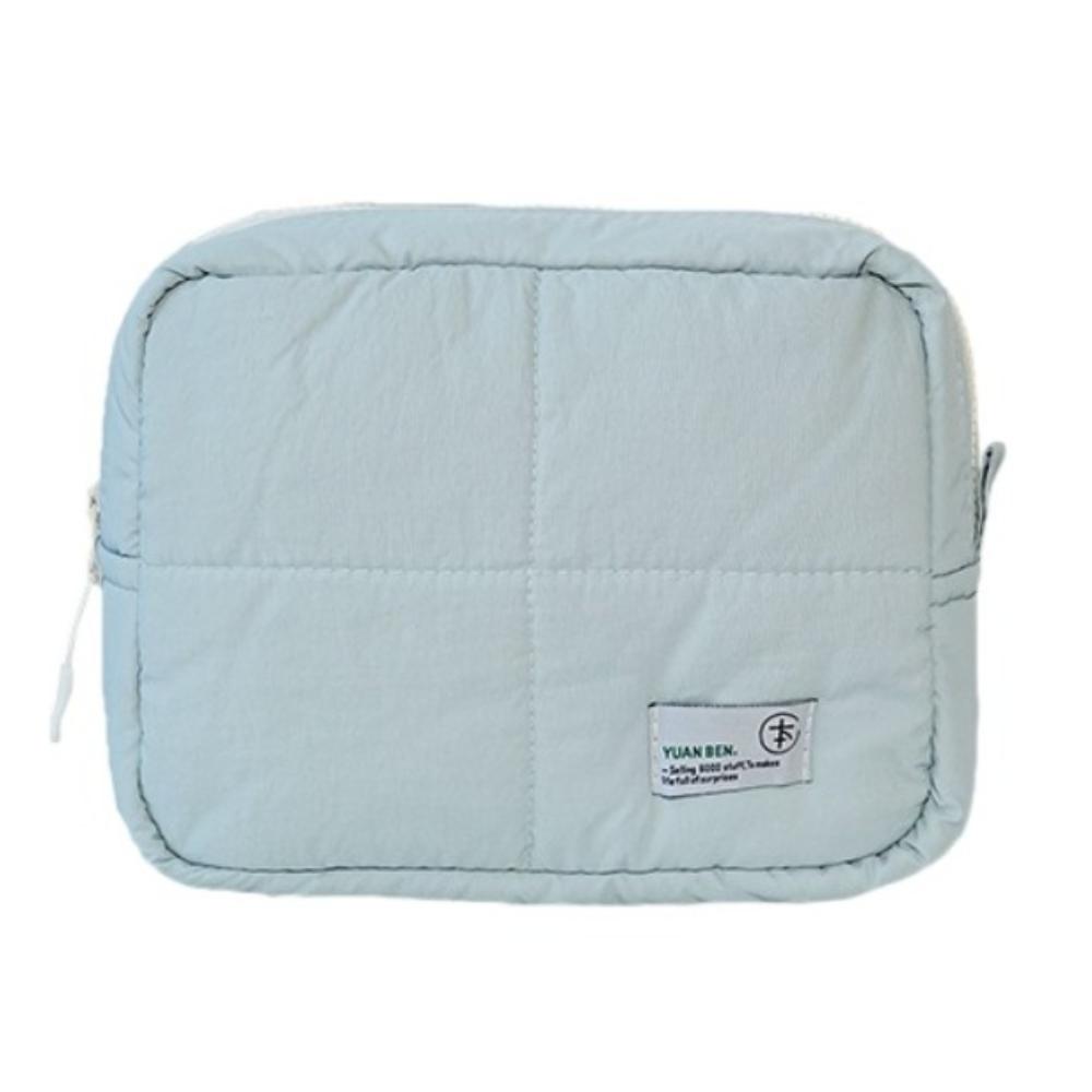 Quilted Makeup Bag Puffer Skincare Storage Bag Suitcase Cosmetic Pouch  for Women