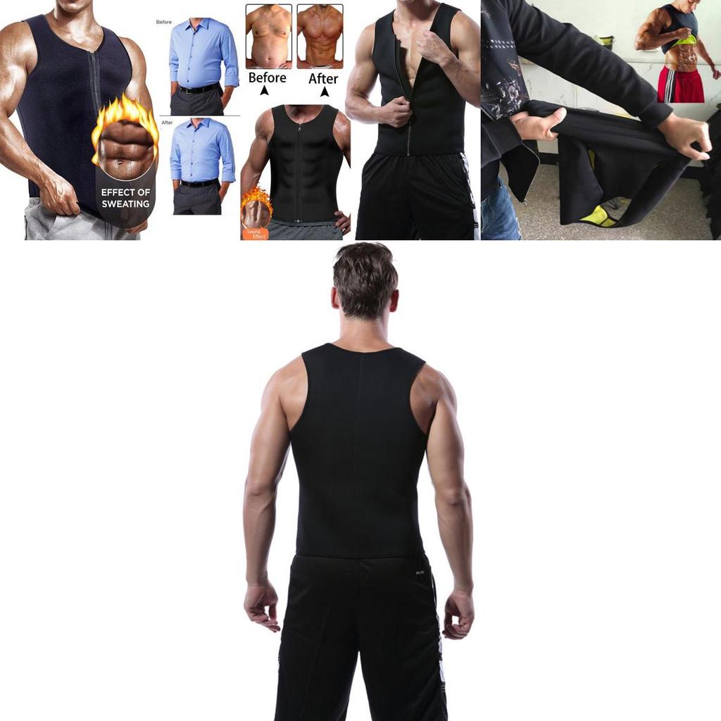 Versatile And Durable Men's Neoprene Body Shaper Sweat Sauna Vest For Weight Loss