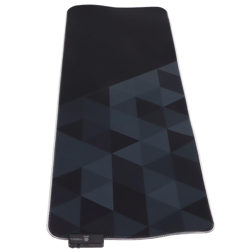 RGB Mouse Pad Anti Slip Bottom Colorful Lighting USB Powered Multifunctional Oversized Design Desk Mouse Pad for Home